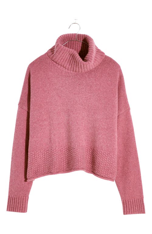 Madewell Sadler Turtleneck Sweater in Heather Mauve