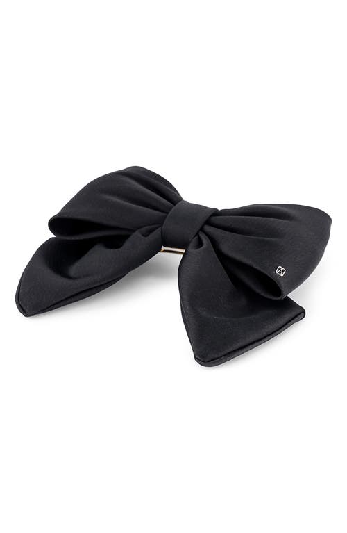 Shop Alexandre De Paris Bow Barrette In Black