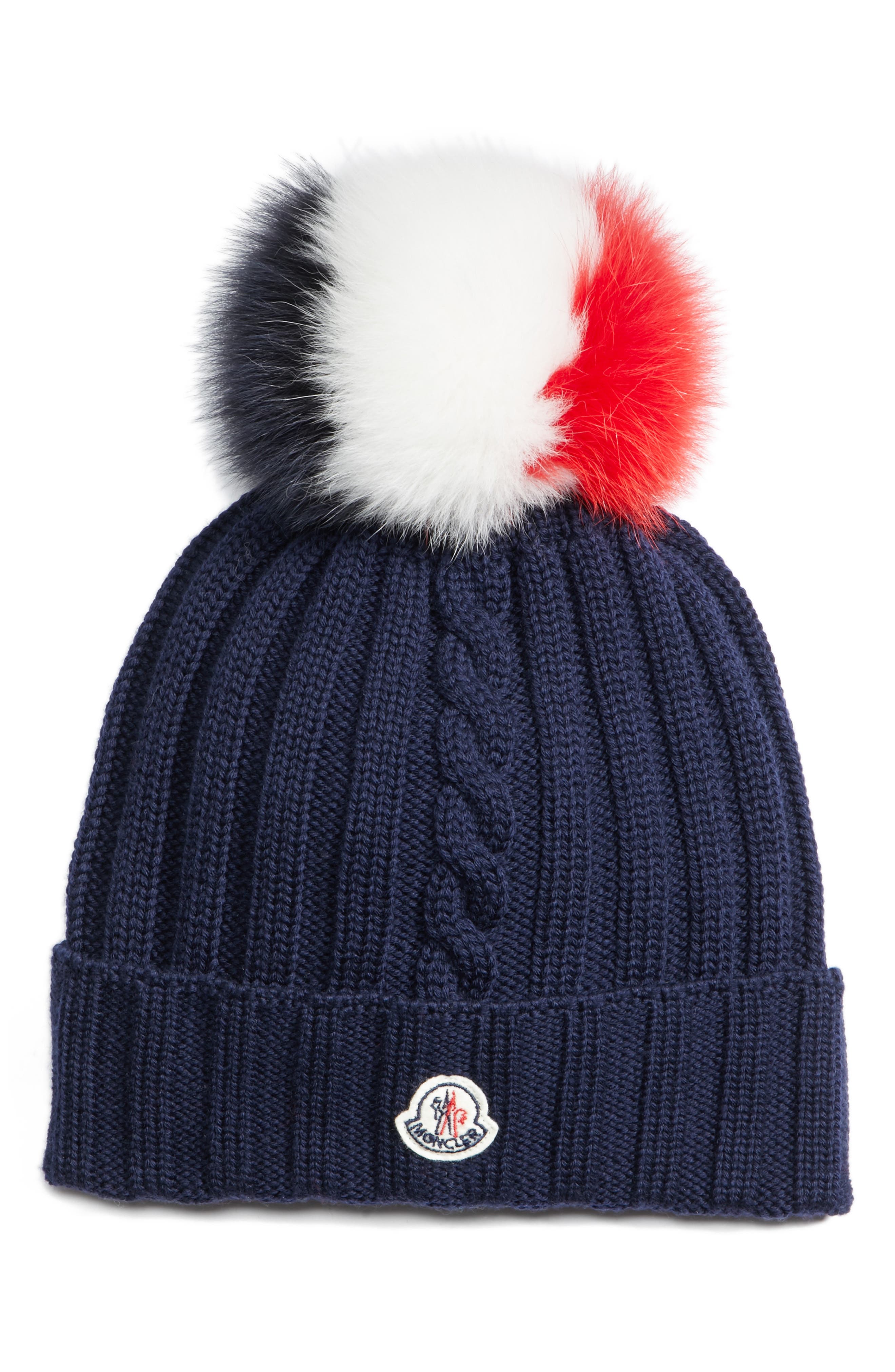 moncler fox fur hat