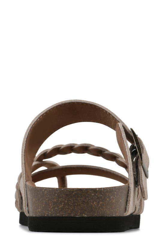 White Mountain Footwear Hazy Leather Footbed Sandal In Sandal Wood/ Suede