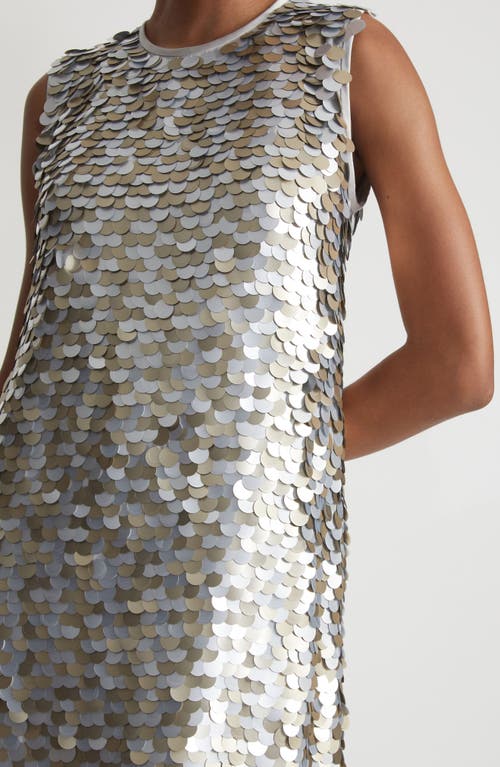 Shop Lafayette 148 New York Hand Placed Paillette Shift Dress In Metallic Multi