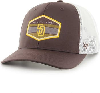 '47 Men's '47 Brown/White San Diego Padres Burgess Trucker Snapback Hat ...