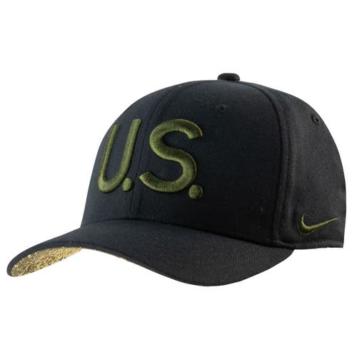 Men's Nike Black Army Black Knights 1st Armored Division Old Ironsides CL99 Swoosh Flex Hat
