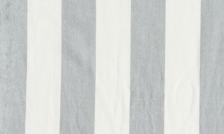 Woven & Weft Pastel Cabana Cotton Beach Towel In Pale Grey