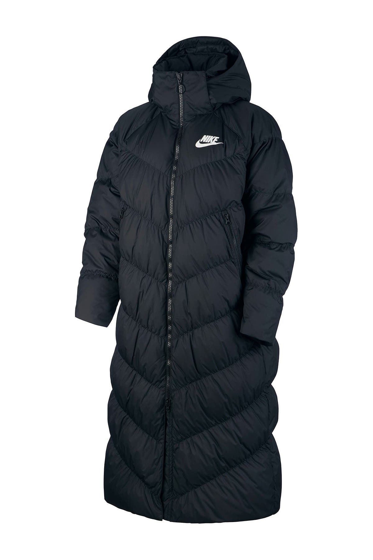 nike sportswear hooded down jacket black