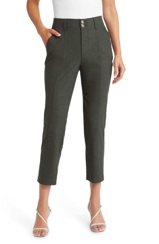 Wit & Wisdom 'ab'solution Skyrise Straight Leg Pants In Midnight Olive