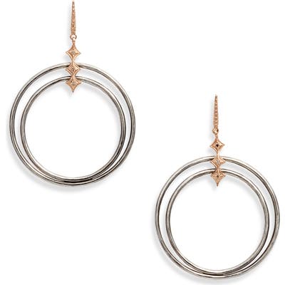 Armenta New World Diamond Double Circle Drop Earrings