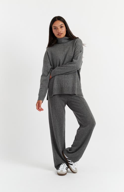 Shop Chinti & Parker Wool & Cashmere Wide Leg Track Pant In Grey