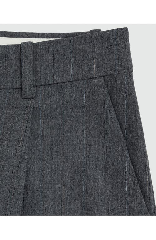Mango Women's Wide Leg Pleated Pants In Grey