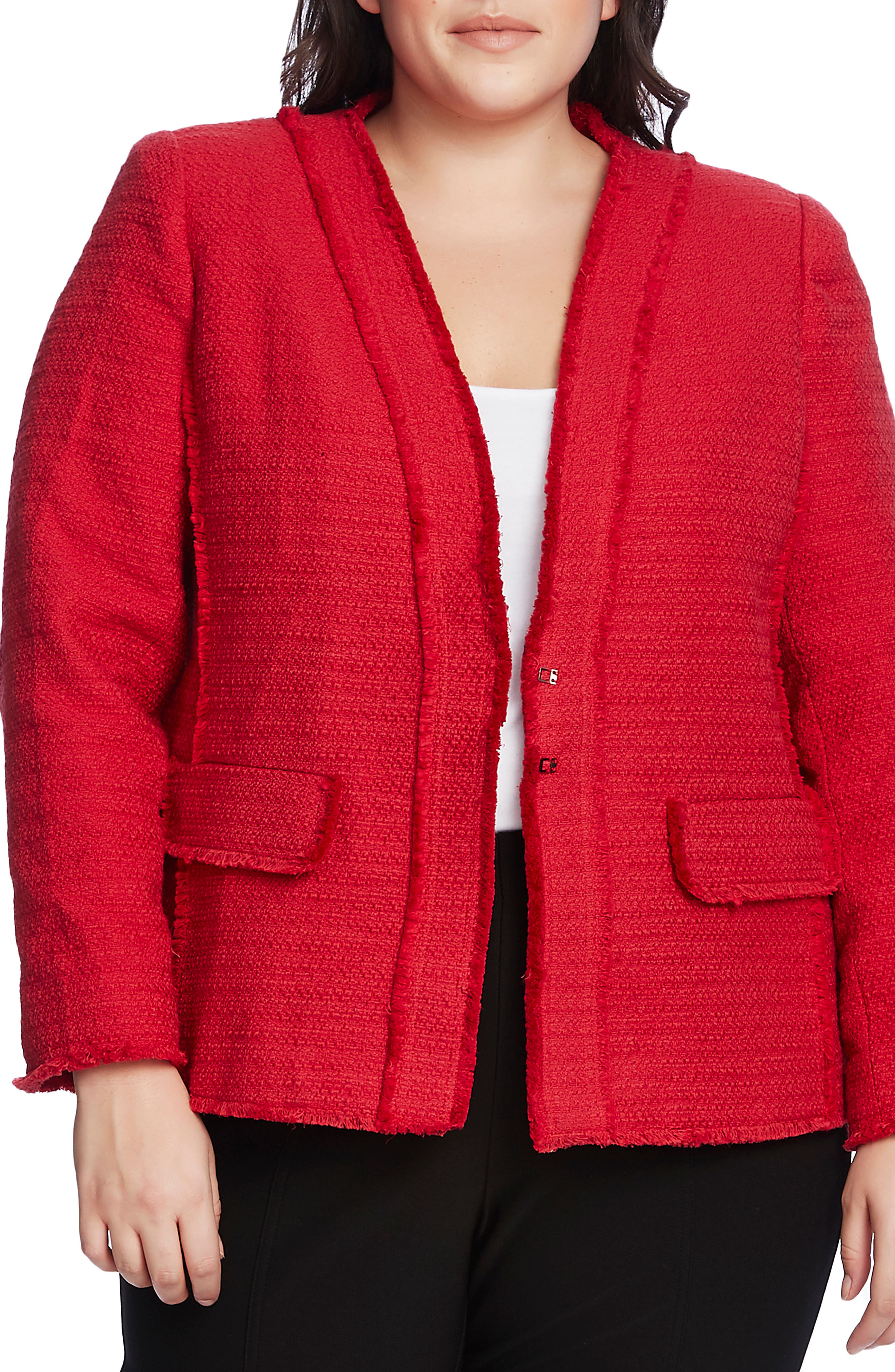 Vince Camuto Cotton Tweed Jacket In 