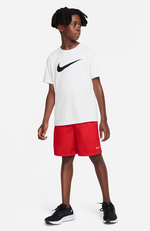 Shop Nike Kids' Dri-fit Multi+ Shorts In University Red/white