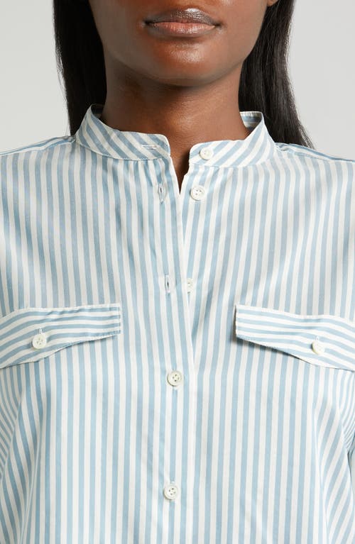 FRAME FRAME STRIPE SILK BUTTON-UP SHIRT