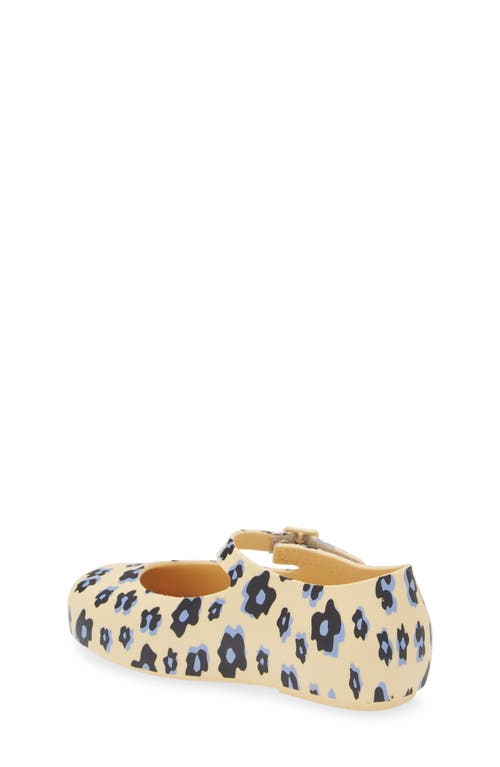 Melissa Mini Dora Ii Water Resistant Ballerina Shoe In Yellow/black/blue