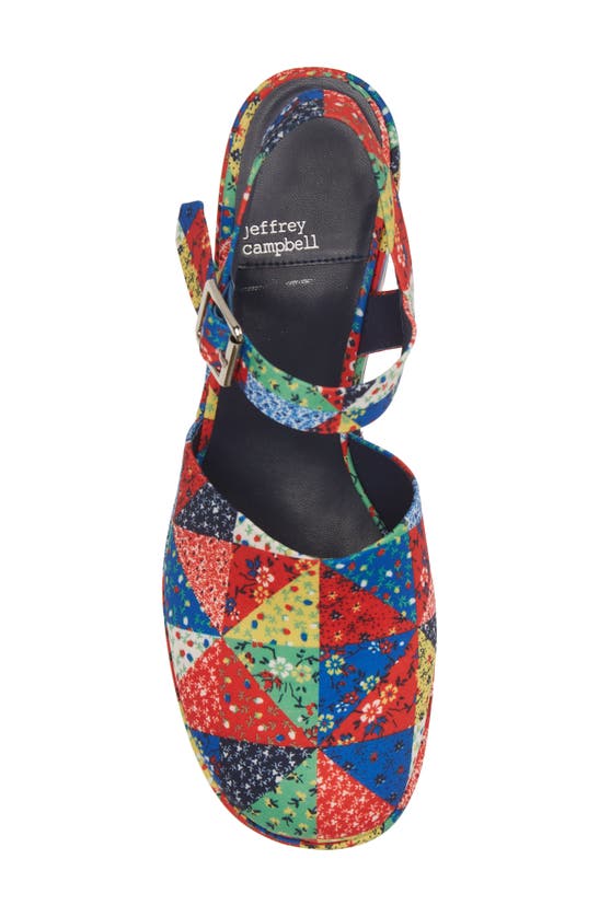 Shop Jeffrey Campbell Bohemian Platform Wedge Sandal In Bright Multi Patchwork