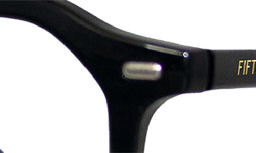 Fifth & Ninth Cameron 48mm Round Blue Light Blocking Glasses In Black/clear