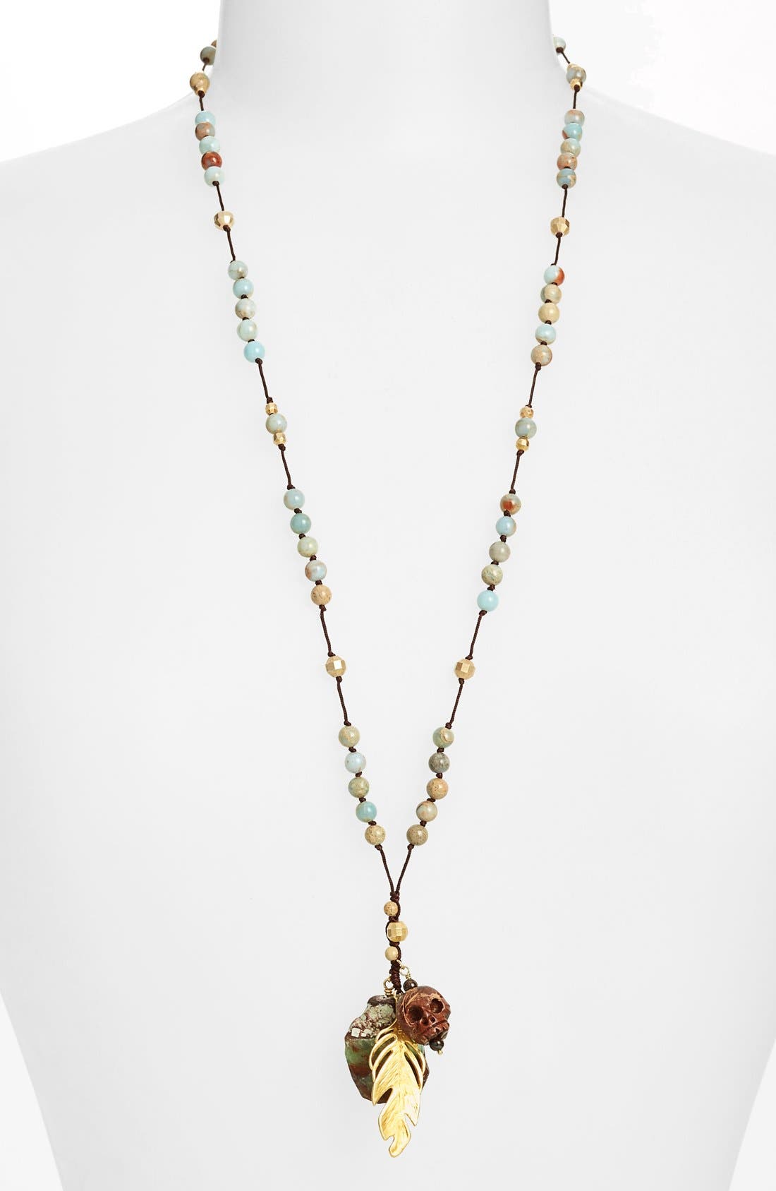 Chan Luu Cluster Pendant Beaded Cord Necklace Nordstrom