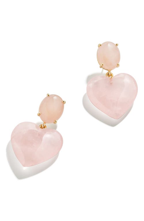 BaubleBar Juno Sheri Heart Drop Earrings in Pink at Nordstrom