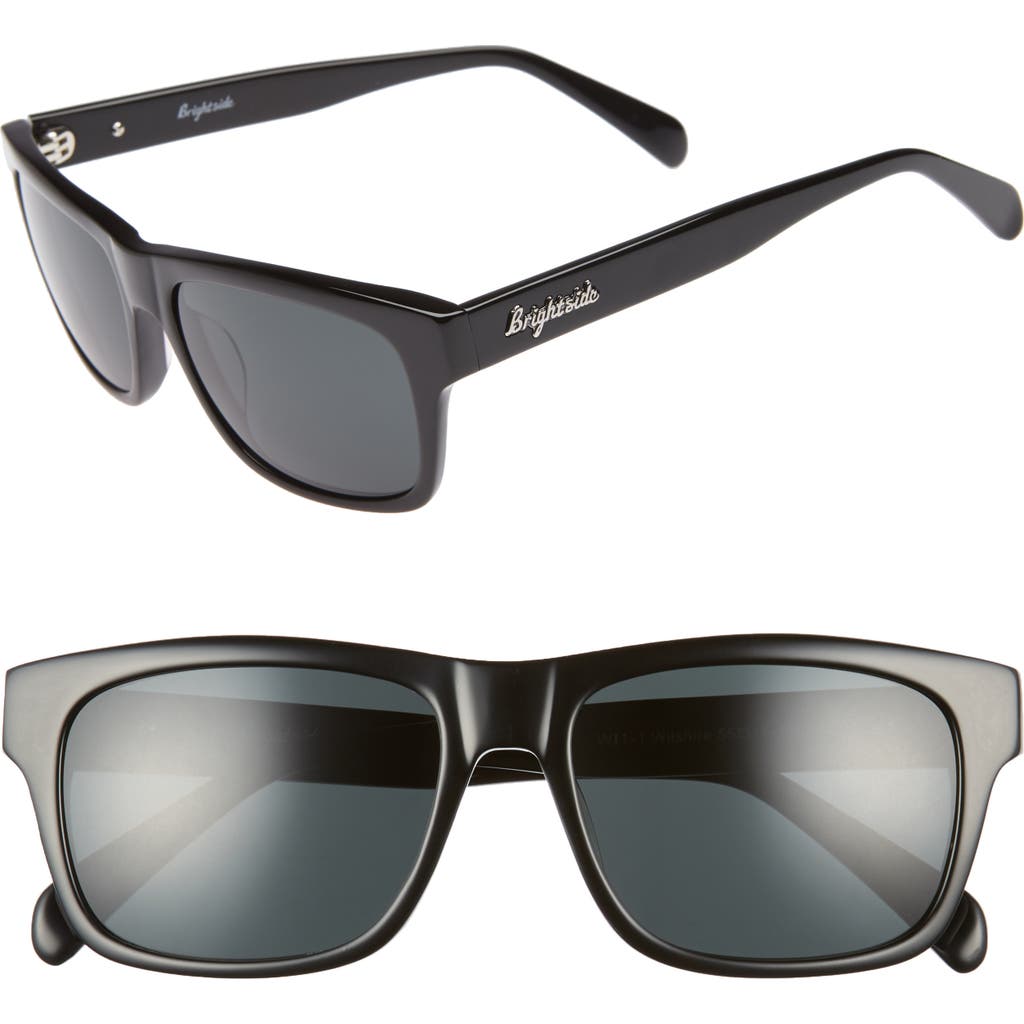 Brightside Wilshire 55mm Square Sunglasses In Black/grey