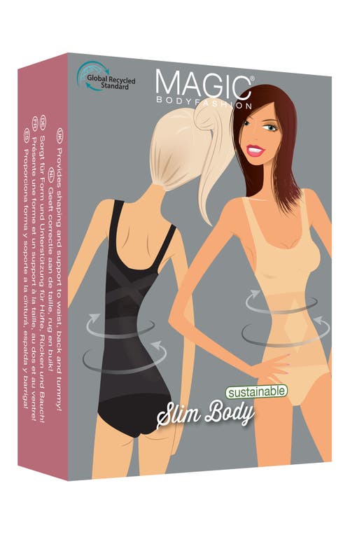 Magic Bodyfashion Slim Body Shaping Bodysuit In Cappuccino