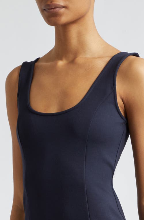 L Agence Bisous Flared Midi Dress In Midnight