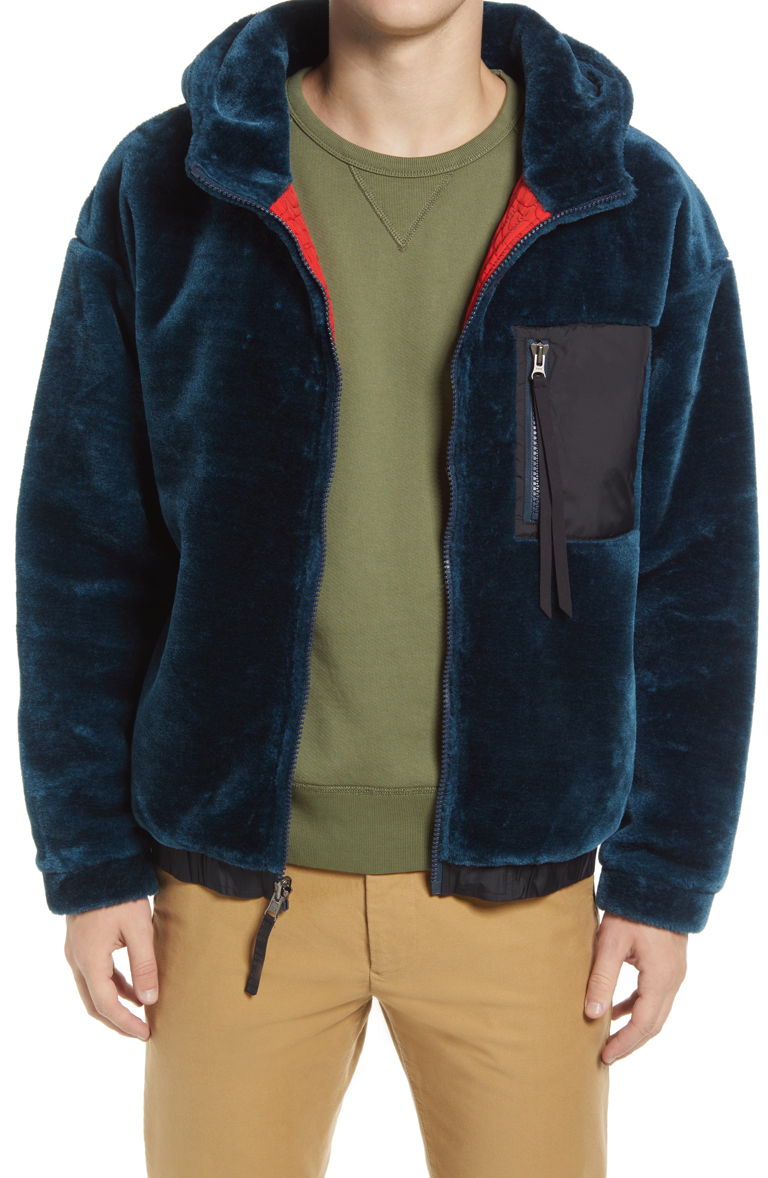 fuzzy fleece zip up