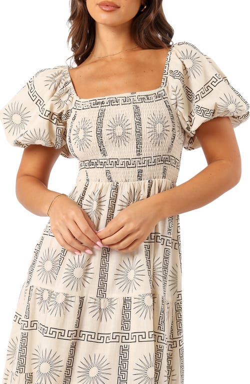 Petal And Pup Petal & Pup Soleil Puff Sleeve Midi Dress In Neutral