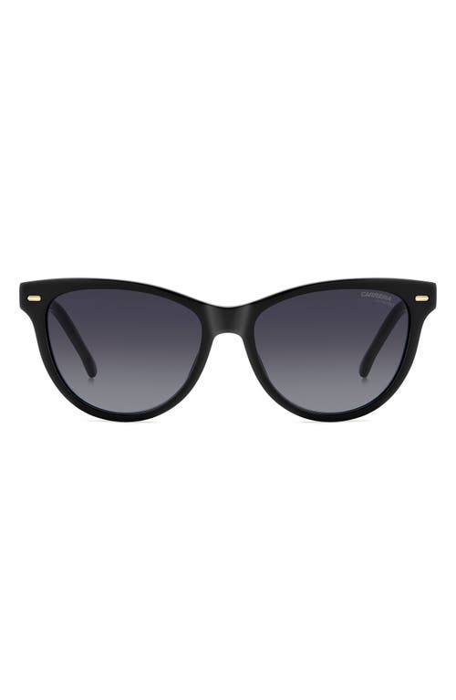 54mm Cat Eye Sunglasses in Black/Grey Shaded