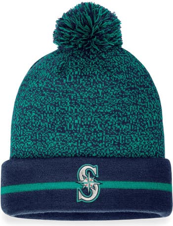 Men's Fanatics Branded Navy/White Seattle Mariners Secondary Cuffed Knit Hat with Pom