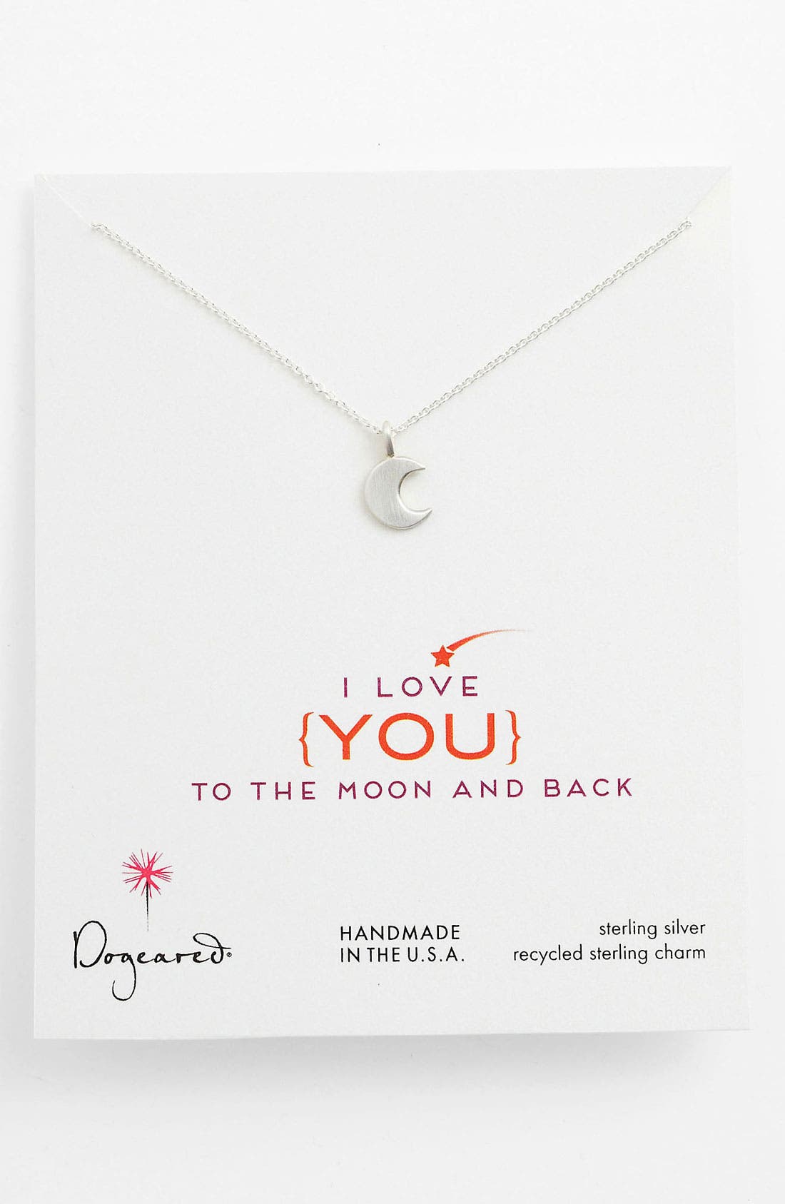 Dogeared 'Love To the Moon & Back' Pendant Necklace