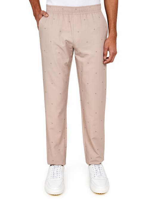 Shop Construct Con.struct Golf Ball Print Drawstring Performance Pants In Khaki