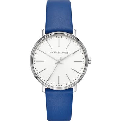 Michael Kors Pyper Leather Strap Watch,