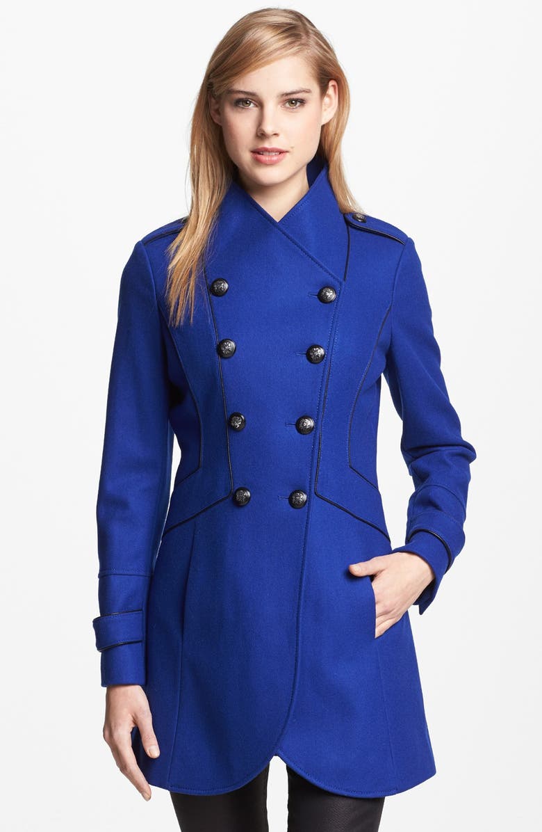 GUESS Double Breasted Military Coat | Nordstrom