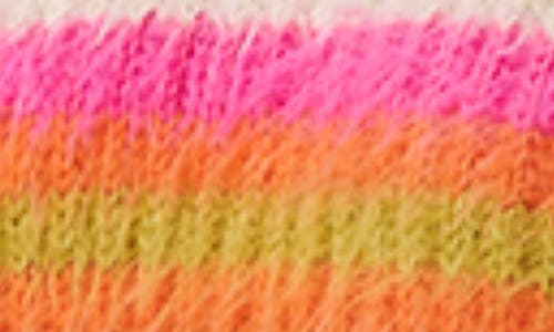 Rip Curl Hibiscus Heat Stripe Sweater In Hot Pink