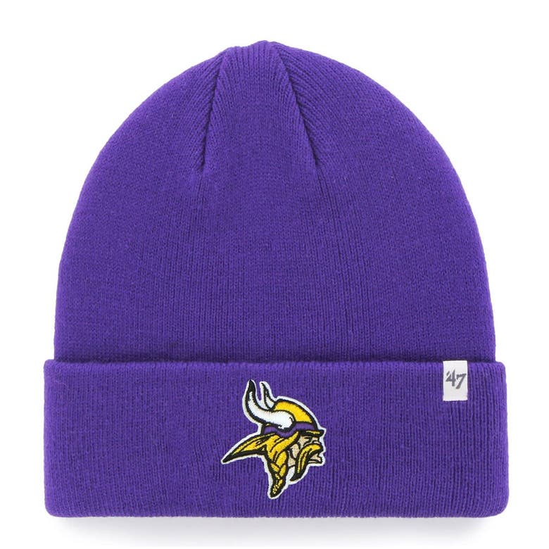 Shop 47 ' Purple Minnesota Vikings Primary Basic Cuffed Knit Hat