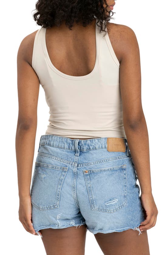 Shop Threads 4 Thought Mirabel Luxe Jersey Fitted Crop Tank In Sand