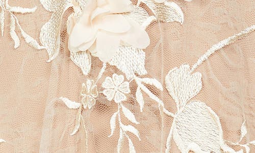 Dress The Population Audrey Floral-print Dress In Cream