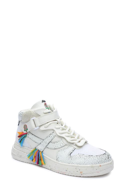 Ash Parker Rainbow High Top Sneaker in White/Multicolor
