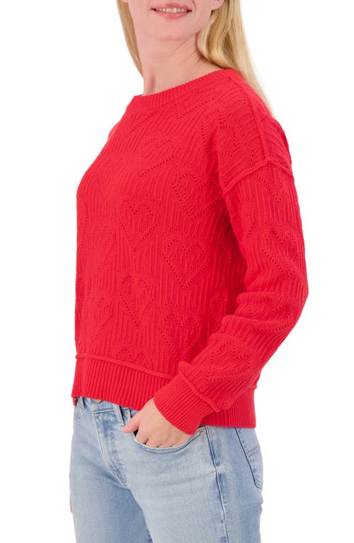 LUCKY BRAND LUCKY BRAND HEART STITCH SWEATER 