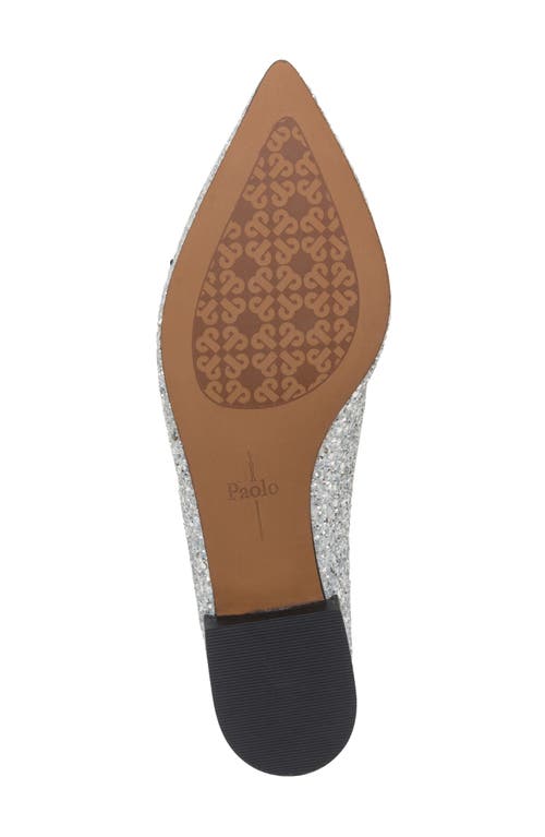 Linea Paolo Melrose Glitter Loafer In Silver/black