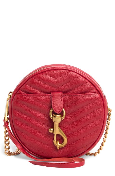 Le Cœur red leather crossbody bag