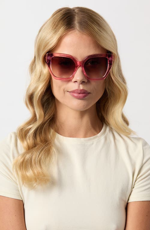 Shop Diff Blaire 55mm Gradient Cat Eye Sunglasses In Pink Gradient