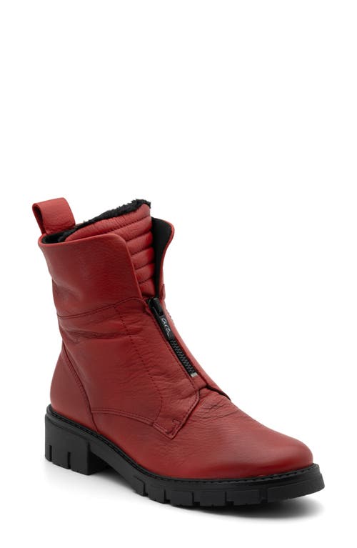 ara Deon Leather Bootie in Red at Nordstrom, Size 10