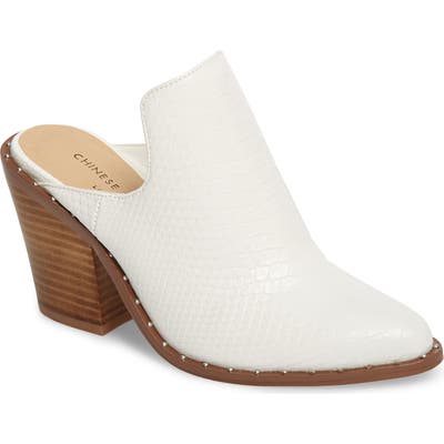 Chinese Laundry Springfield Mule Bootie- White