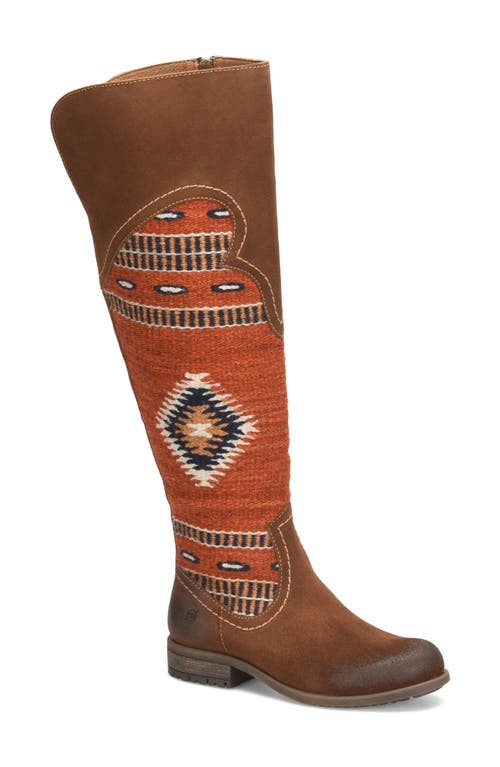 Lucero Over the Knee Boot in Brown Combo