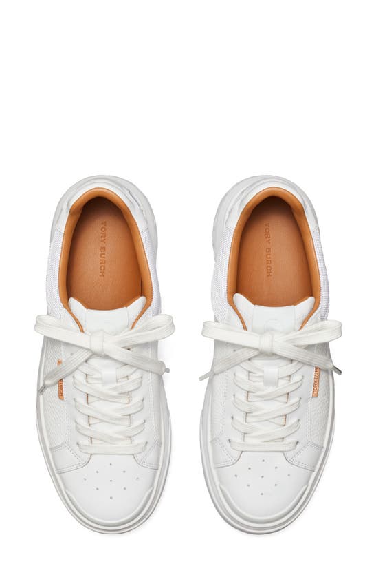 Shop Tory Burch Ladybug Sneaker In Purity / Coral Crush