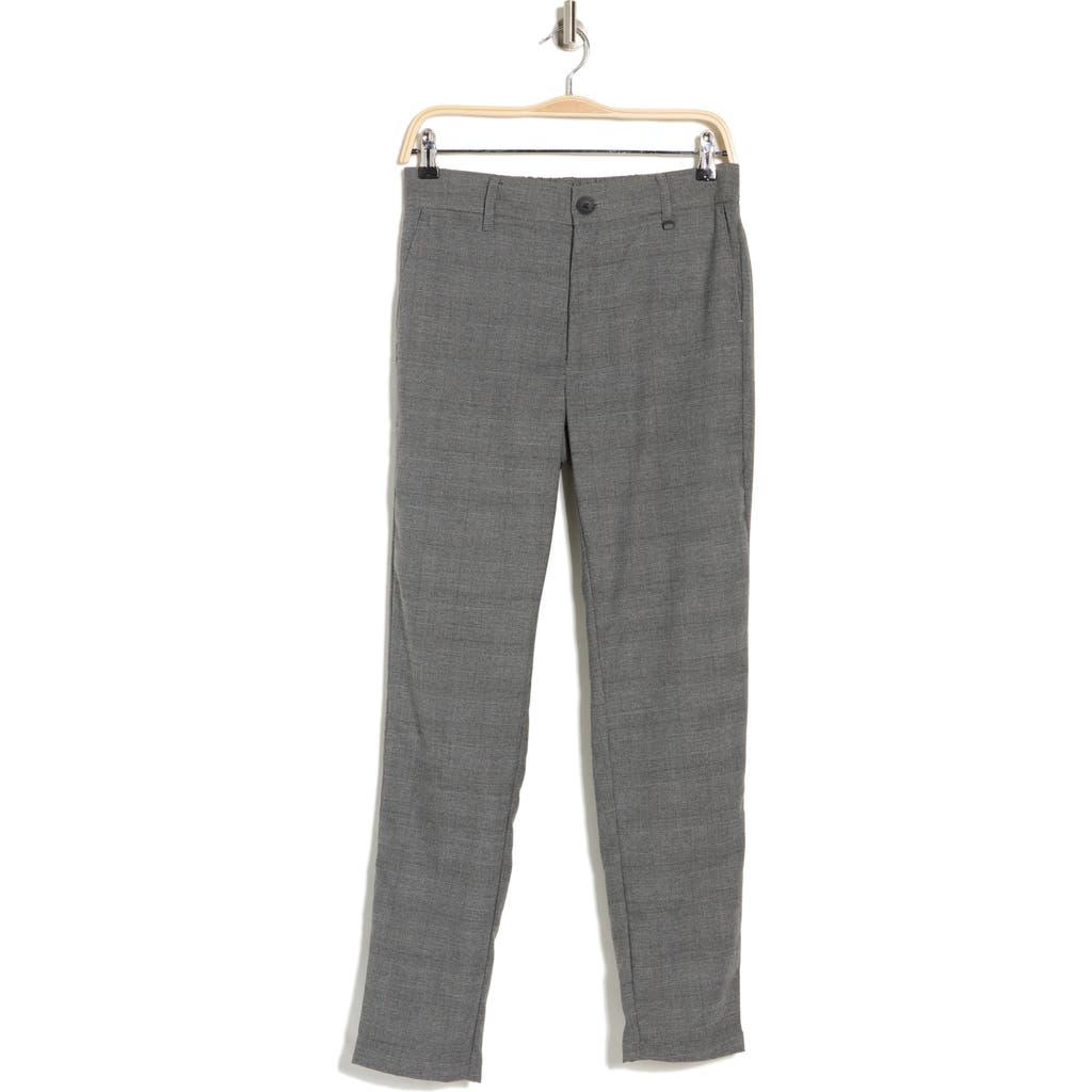 Shop Denim And Flower Plaid Straight Leg Pants In Charcoal