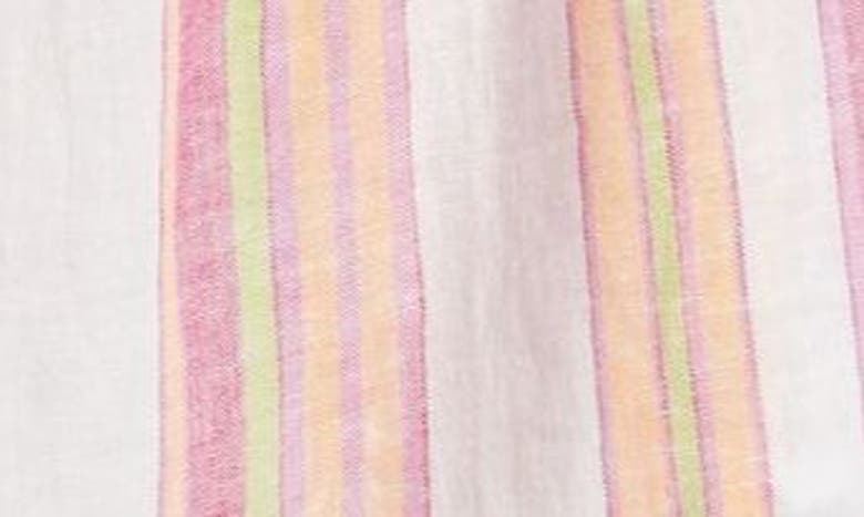 Shop Rails Sonora Linen Blend T-shirt In Hibiscus Stripe
