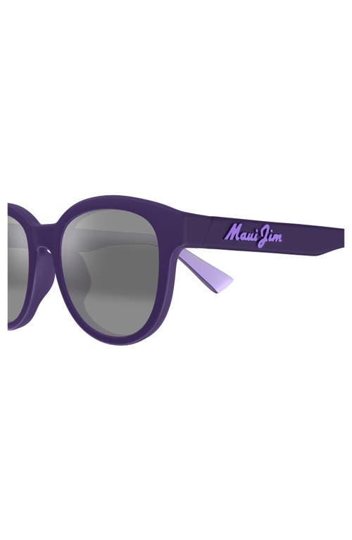 Maui Jim Ihupani Af 53mm Polarizedplus2® Round Sunglasses In Purple/neutral Grey