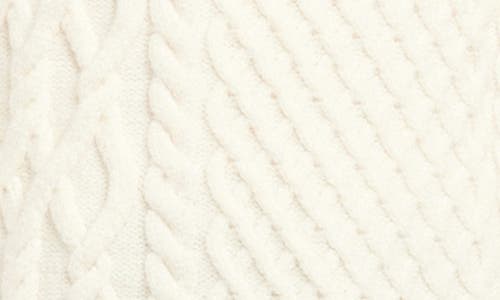 Karen Kane Cable Crewneck Sweater In Cream