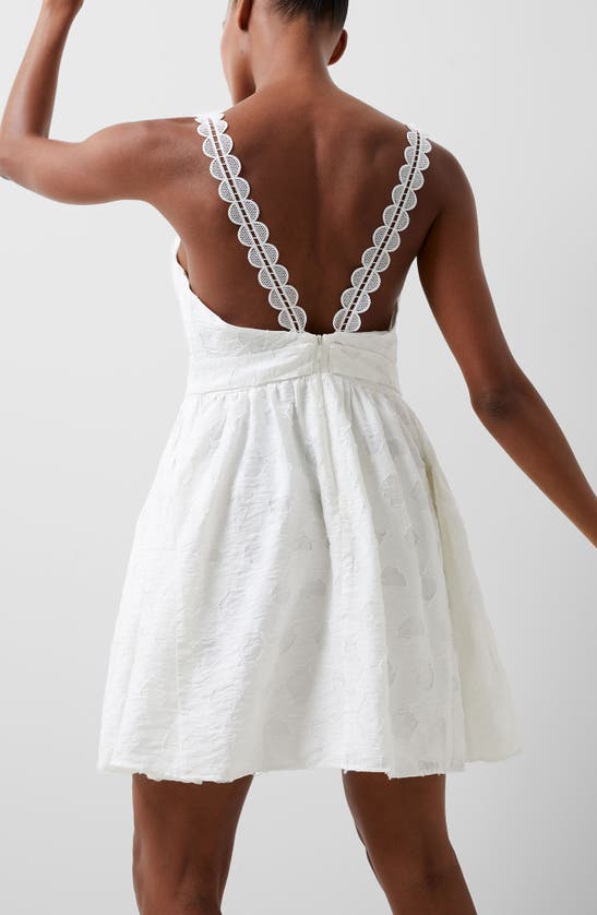 Shop French Connection Freya Burnout Organza Mini Sundress In Summer White